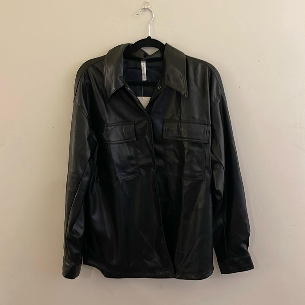 Fabletics Vegan Leather Shirt/Jacket